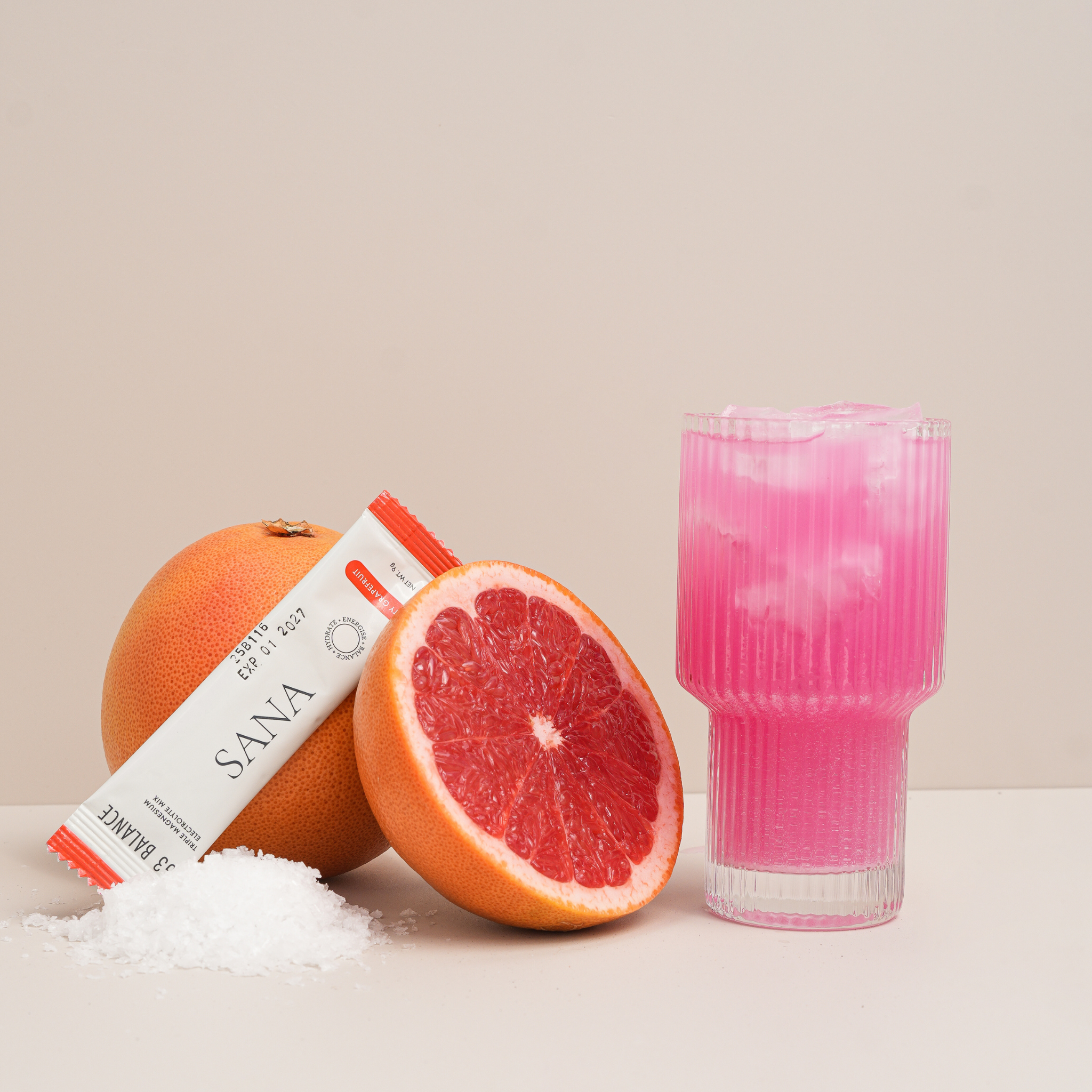 SANRAE (Formerly SANA) Mag3 Balance Triple Magnesium Electrolyte Mix | Salty Grapefruit (30 x 9g sachets)
