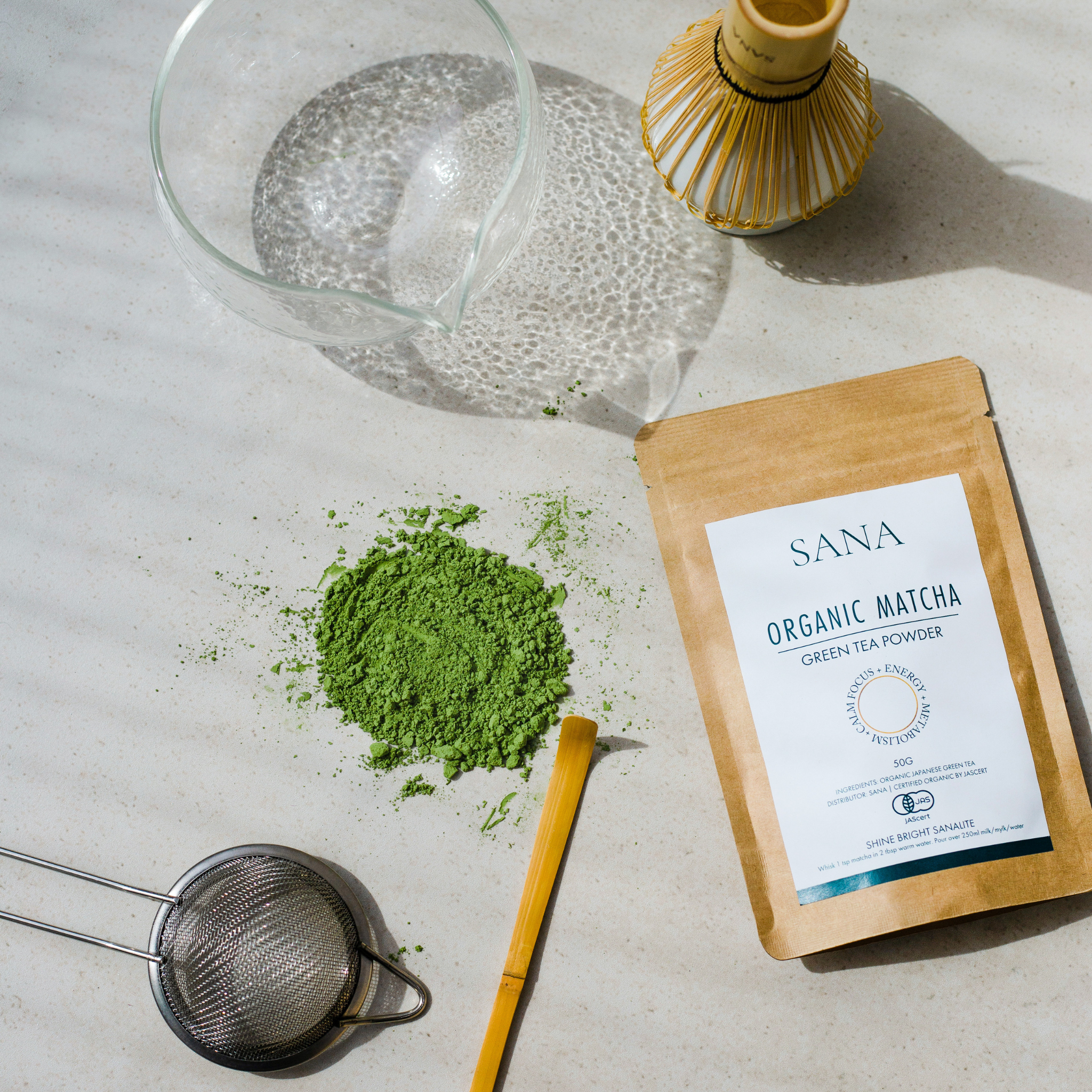 SANA Ceremonial Matcha Tea Set with Organic Matcha Green Tea