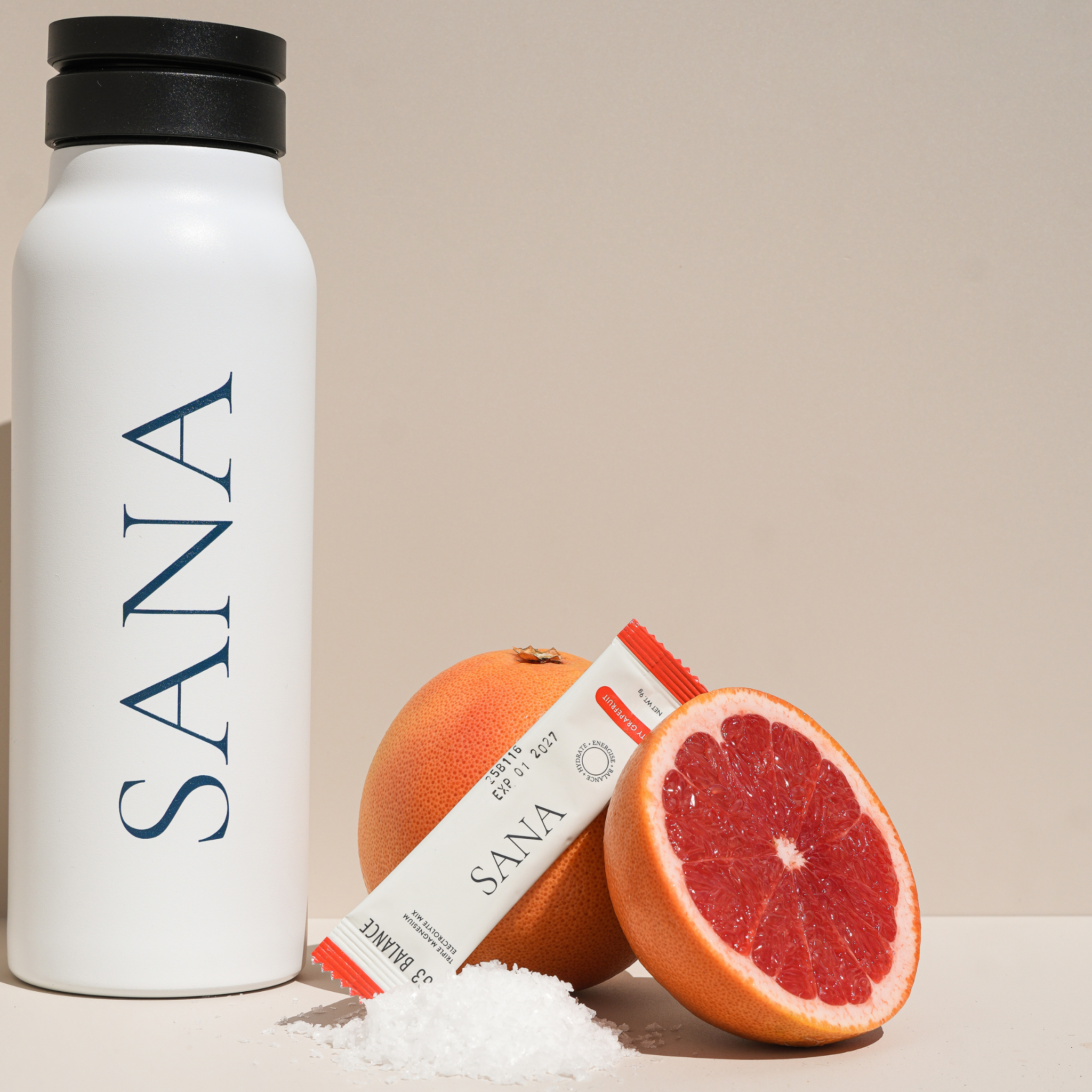 Replenish, Restore, Rebalance Bundle: SANA Mag3 Balance Electrolytes & MagSafe Water Bottle