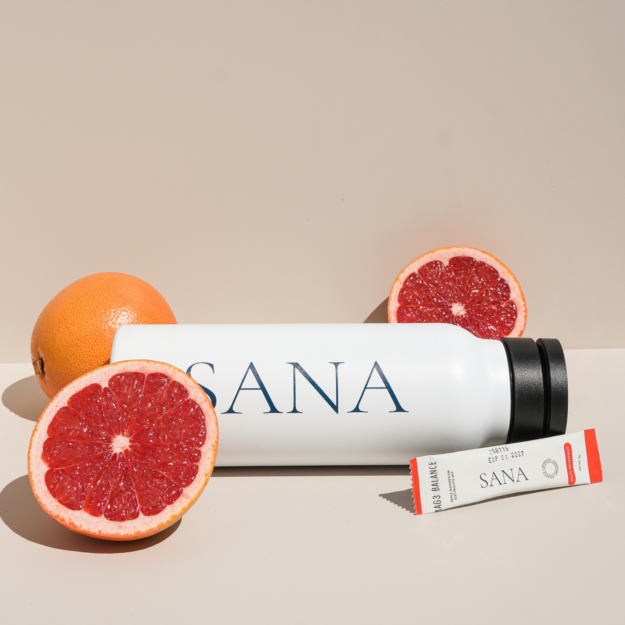 Replenish, Restore, Rebalance Bundle: SANA Mag3 Balance Electrolytes & MagSafe Water Bottle