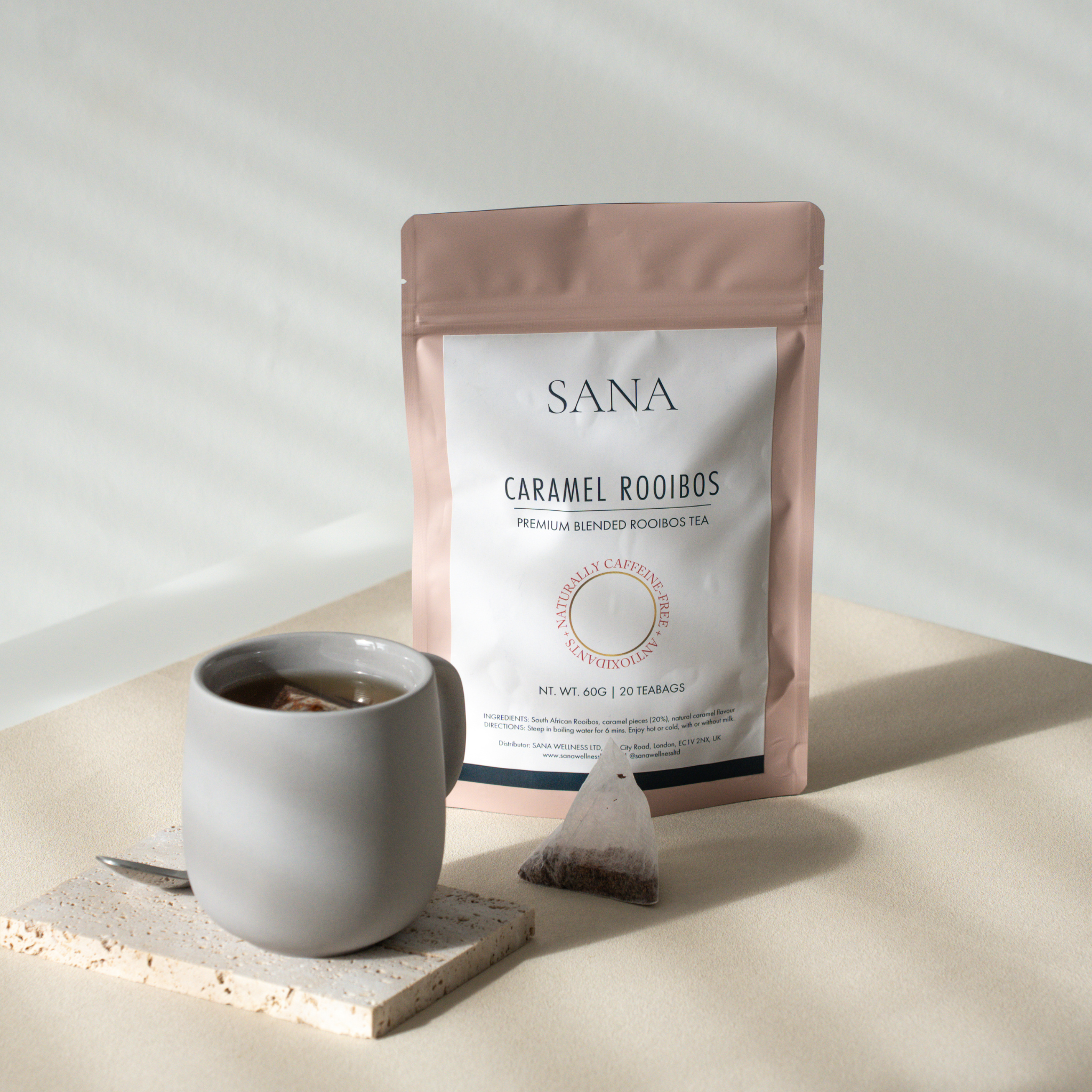 SANRAE (Formerly SANA) Caramel Rooibos Tea (20 Teabags)
