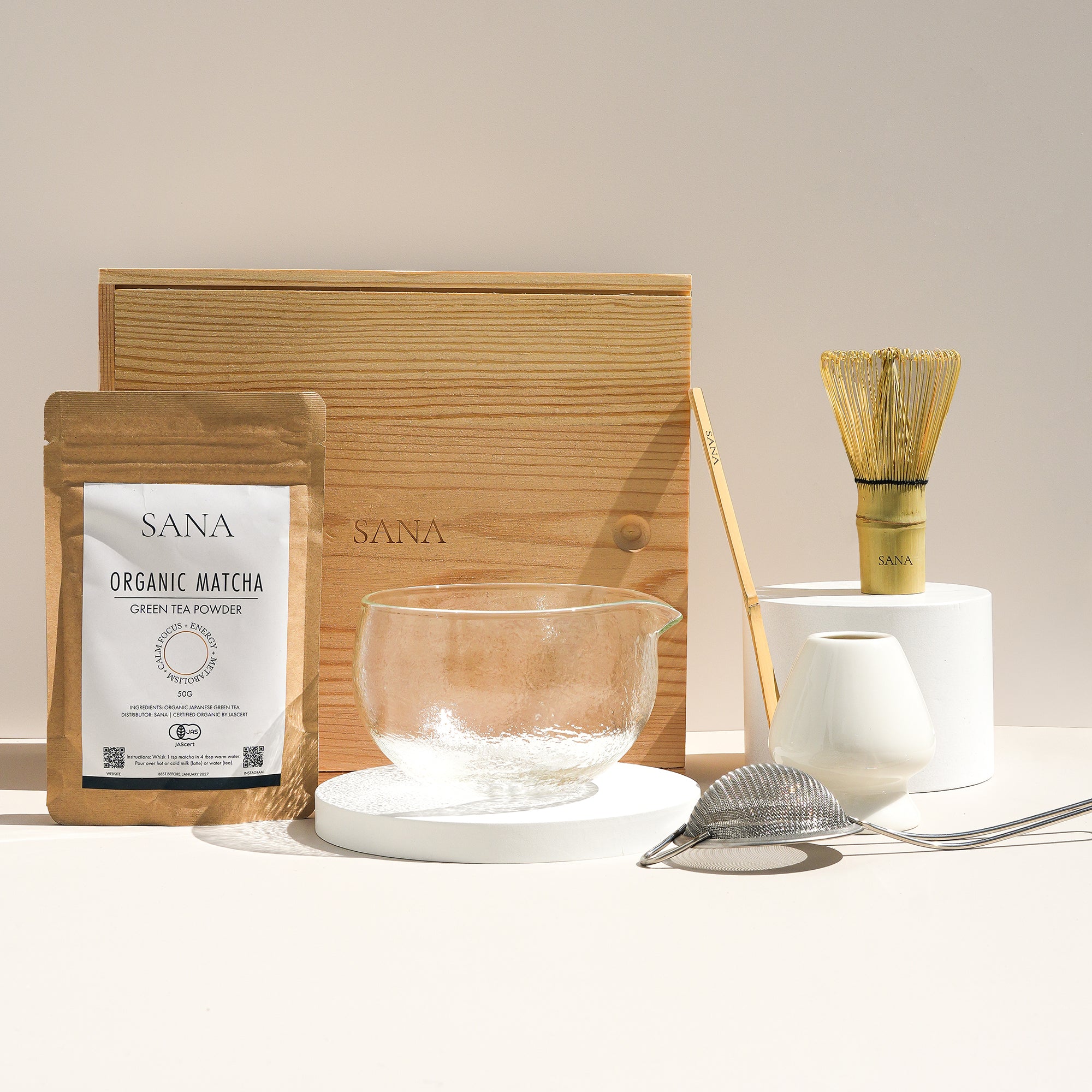 SANA Ceremonial Matcha Tea Set with Organic Matcha Green Tea