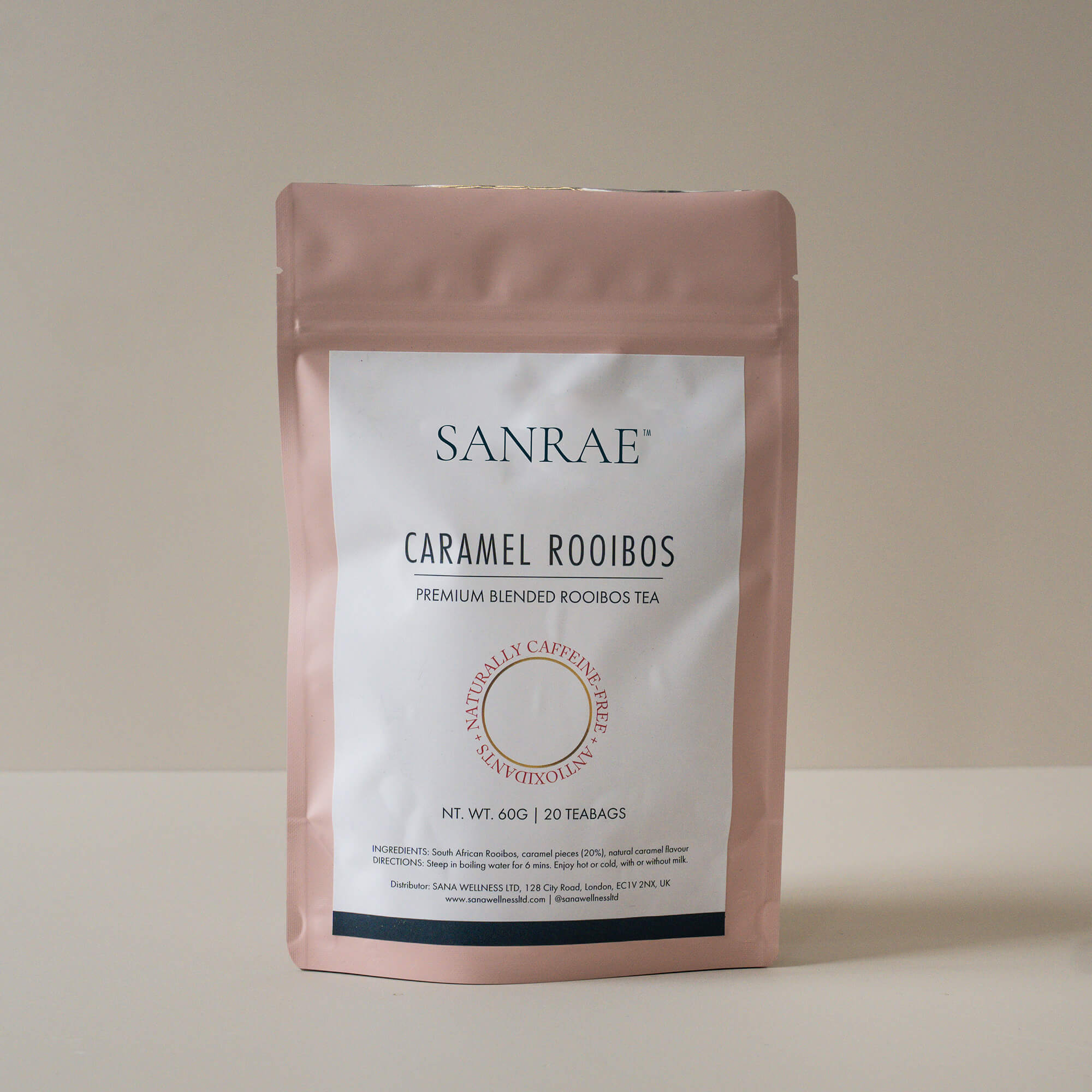 SANRAE (Formerly SANA) Caramel Rooibos Tea (20 Teabags)