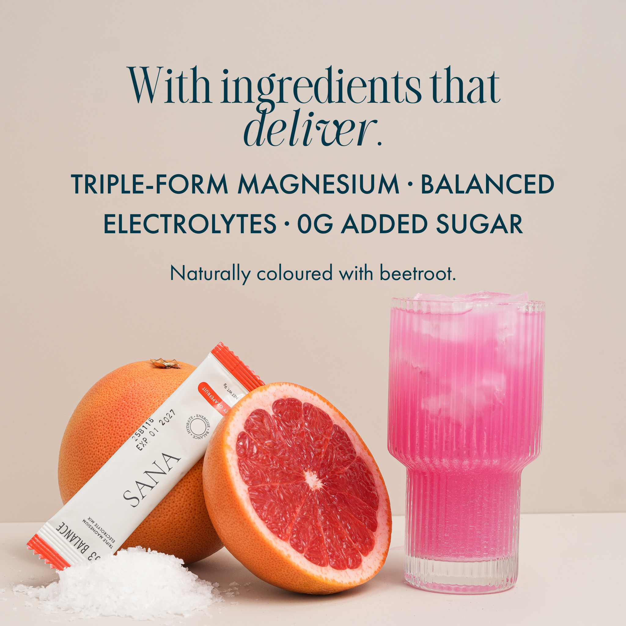 SANRAE Mag3 – Triple Magnesium Electrolytes (Salty Grapefruit)
