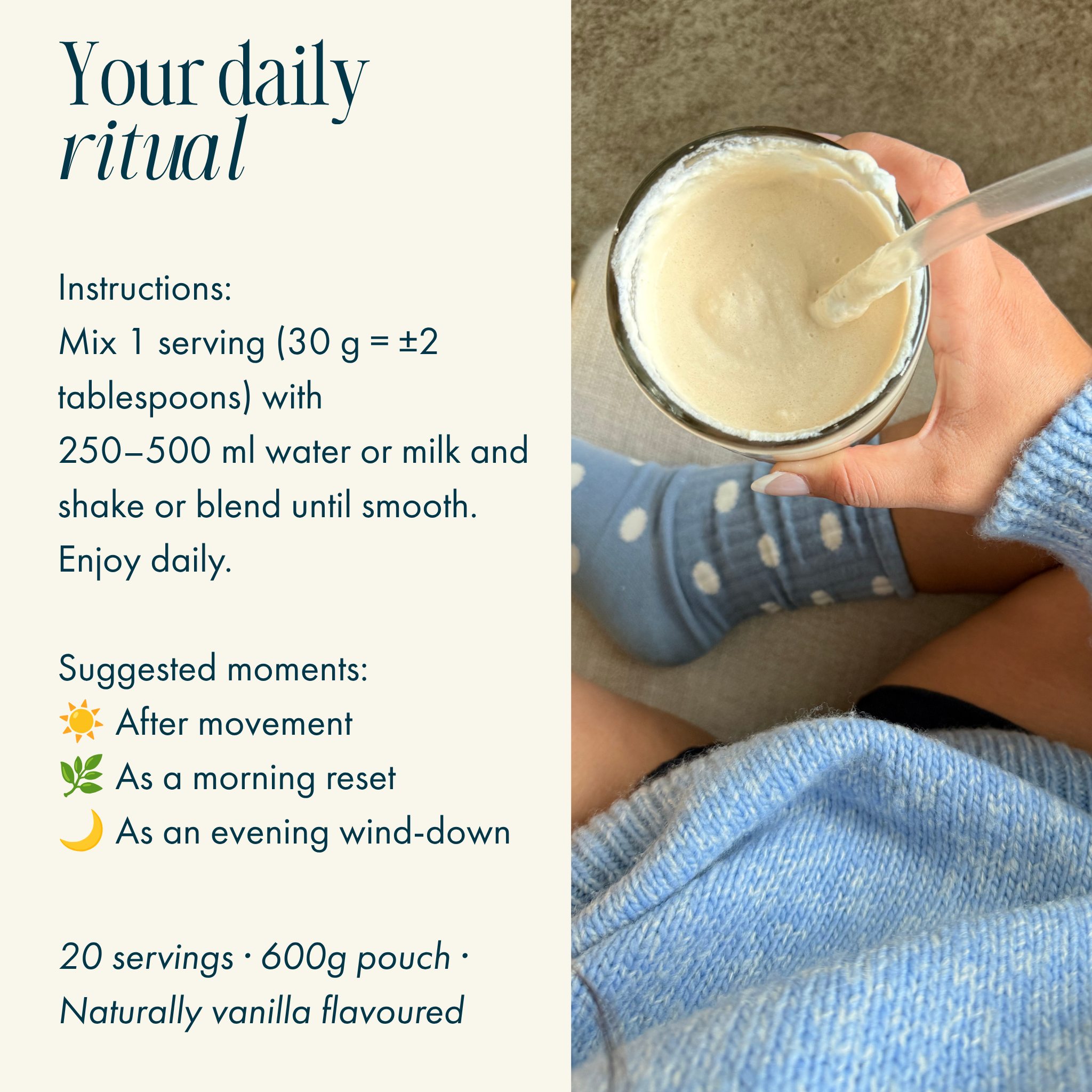 SANRAE™ The Daily Calm Protein — Vanilla (600g)