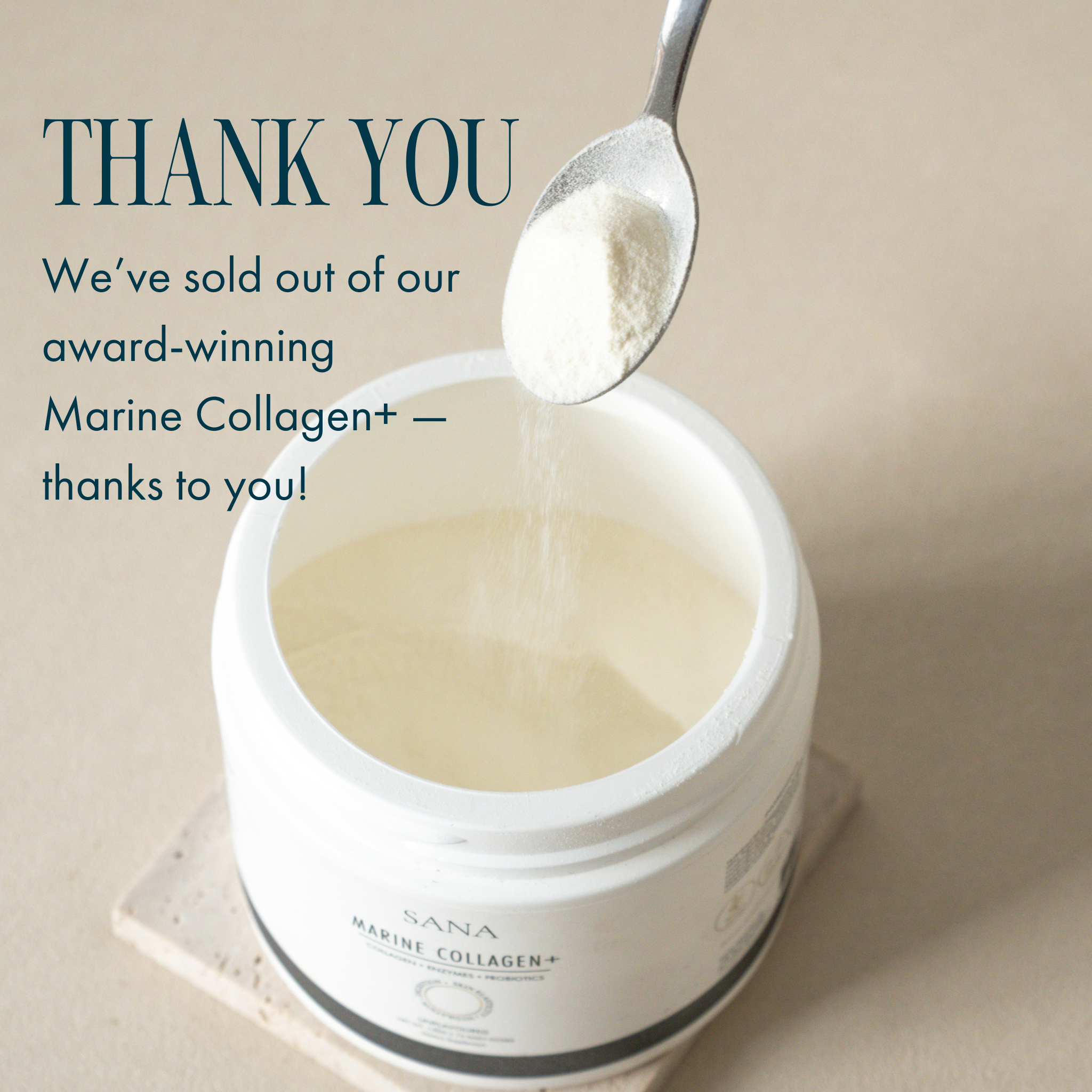 SANRAE (Formerly SANA) Marine Collagen+ with Probiotics & Digestive Enzymes