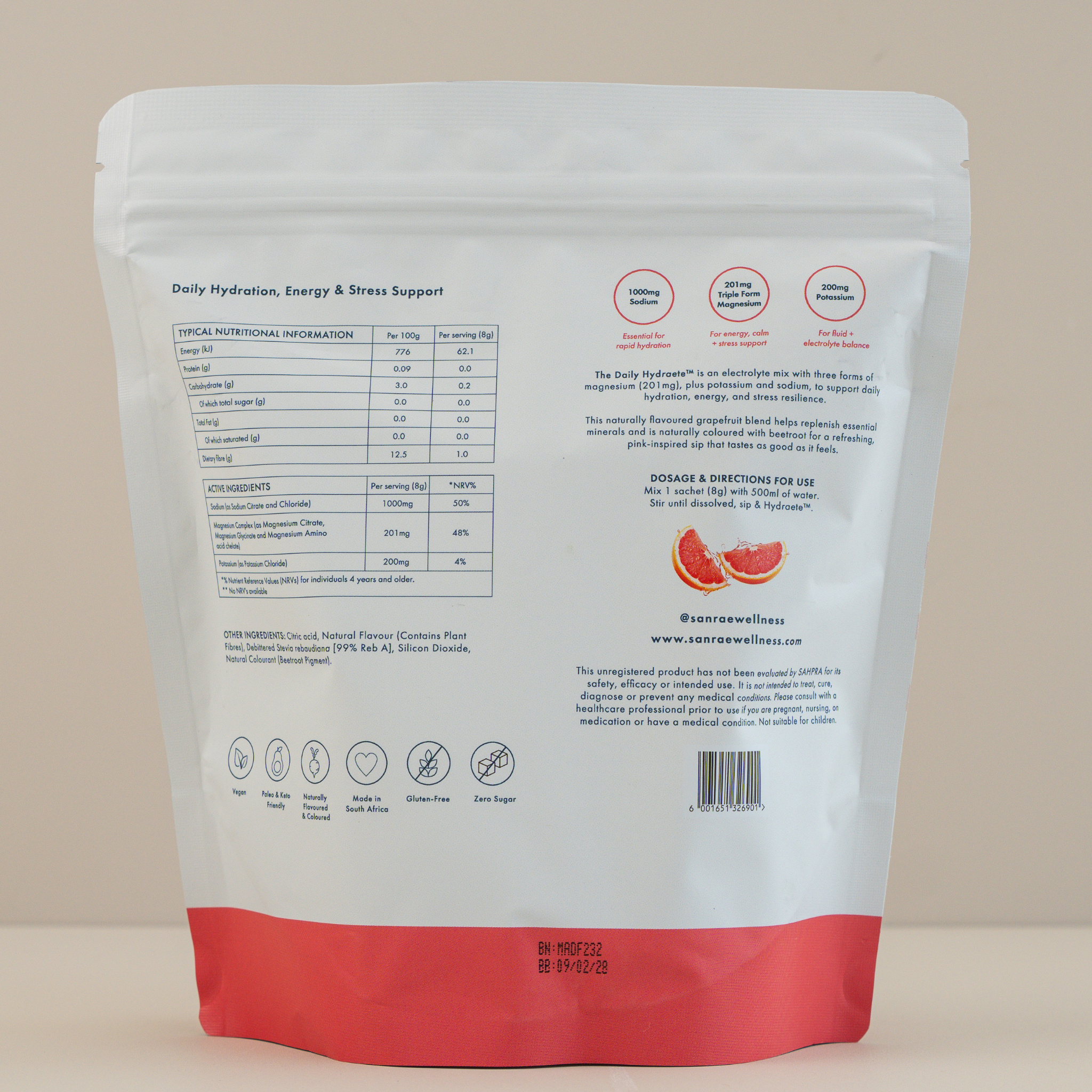 SANRAE™ The Daily Hydraete™ Electrolytes - Salty Grapefruit