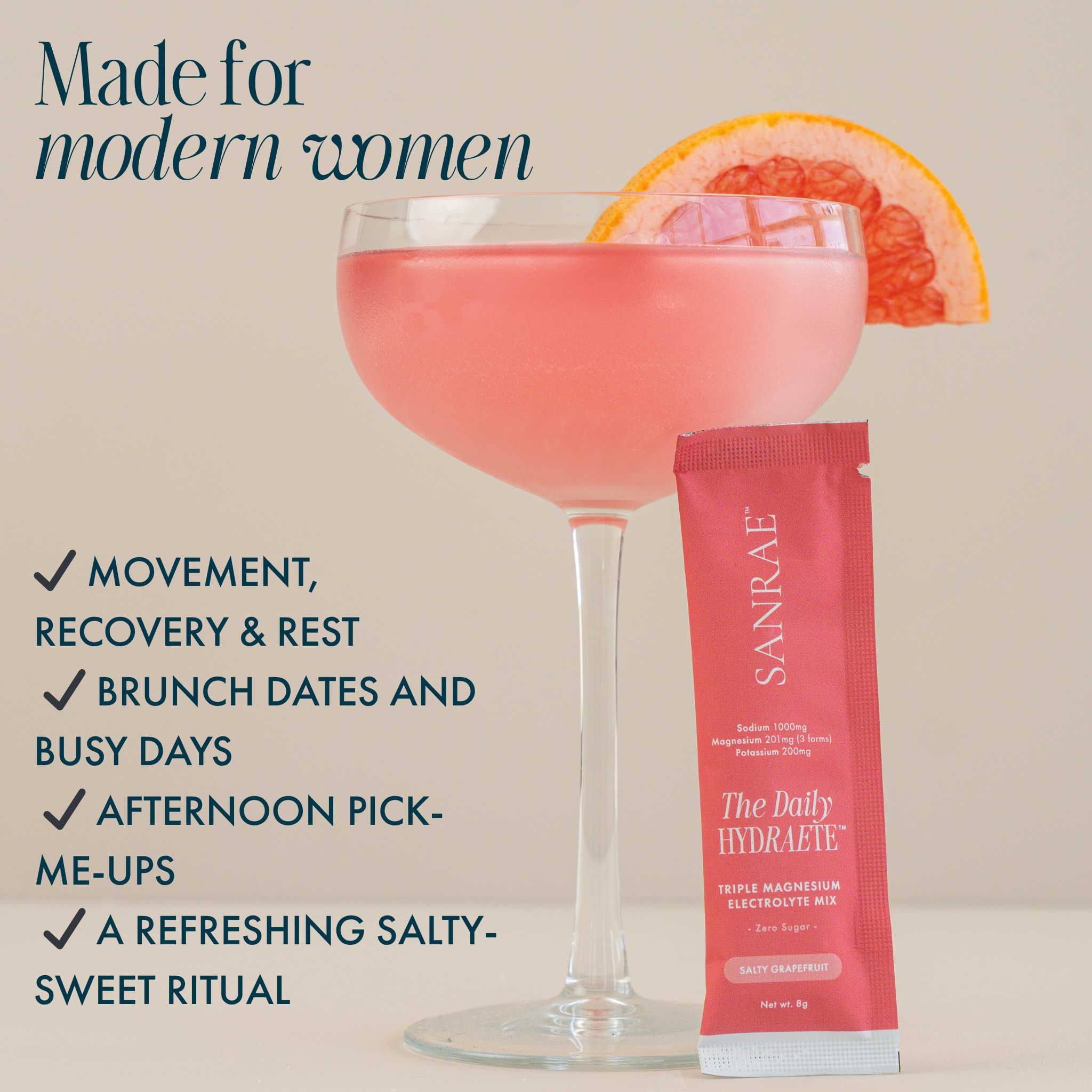 SANRAE™ The Daily Hydraete™ Electrolytes - Salty Grapefruit