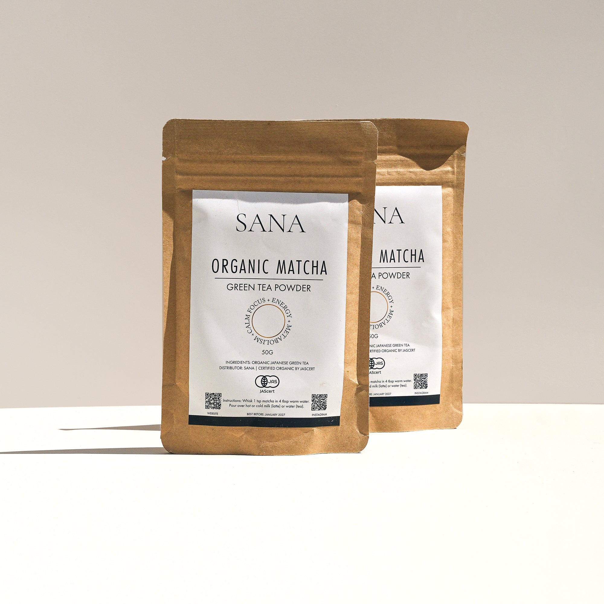SANRAE (Formerly SANA) Premium Organic Matcha Green Tea Powder (50g)