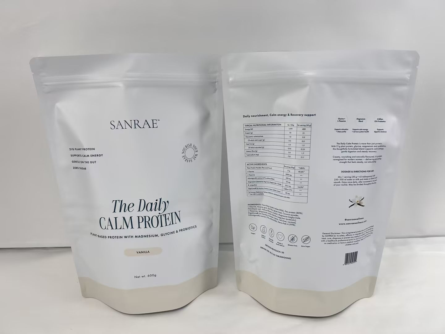 SANRAE™ The Daily Calm Protein — Vanilla 600g